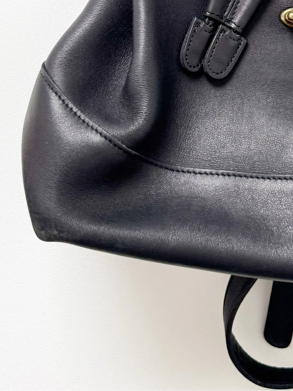 Coach Vintage 9791 Black Leather Daypack Backpack Purse - Picture 11 of 14